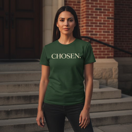CHOSEN. Minimalist Faith Statement T-Shirt — Premium Christian Tee